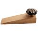 Black And Golden Leaf Big Melon Ceramic Wooden Door Stopper